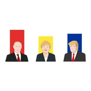 World leaders theme Stock Illustration