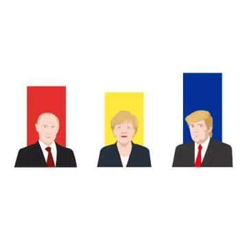 World leaders theme Stock Illustration