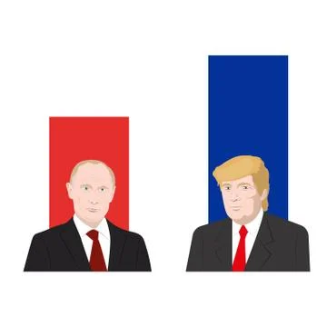 World leaders theme Stock Illustration