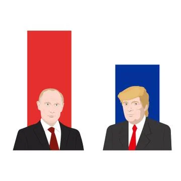 World leaders theme Stock Illustration