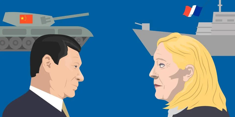 World leaders theme Stock Illustration