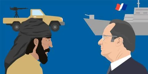 World leaders theme Stock Illustration
