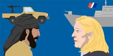 World leaders theme Stock Illustration