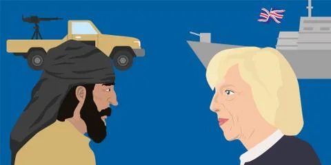 World leaders theme Stock Illustration