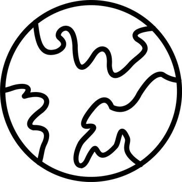 World Line Icon Design Stock-Illustration