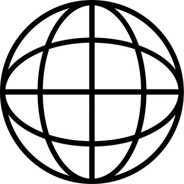 World Line Icon Design Stock Illustration