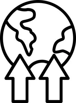 World Line Icon Design Stock Illustration
