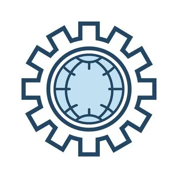 World lines in the technology system and artificial intelligence head and b.. Stock Illustration