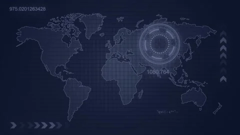 World location tracking many Countries' ... | Stock Video | Pond5