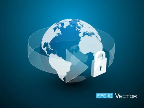 World lock security Stock Illustration