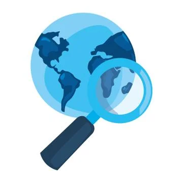 World magnifier analysis 스톡 일러스트