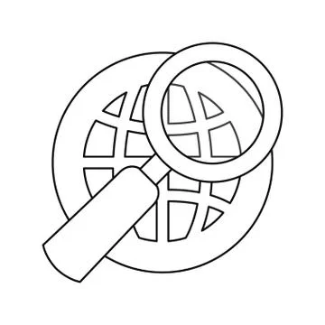 World magnifier analysis Stock Illustration