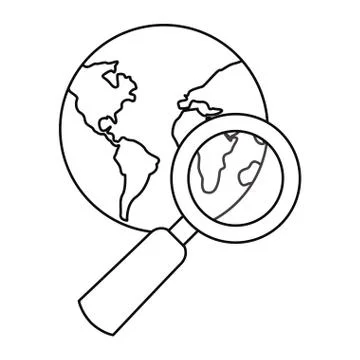 World magnifier analysis 스톡 일러스트