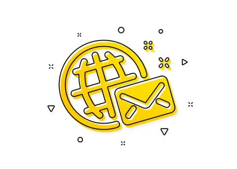 World mail icon. Web letter sign. Vector Stock Illustration