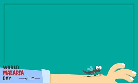 World Malaria Day background with copy space area and a mosquito is biting .. 스톡 일러스트