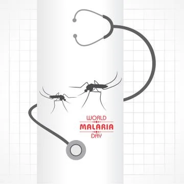 World Malaria Day Vector Illustration - 25 April, Suitable for greeting card Illustrazione stock