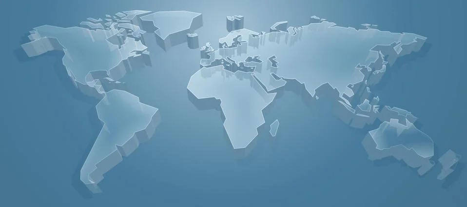 World Map 3D Background Illustrazione stock
