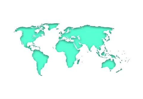 World map 3d. Earth blue map and shadow for business infographic イラスト素材