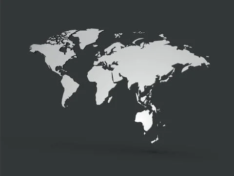 World map 3D polygon vector Stock Illustration