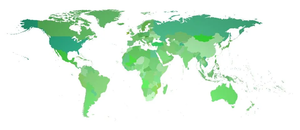 World map 3d rendering Stock Illustration