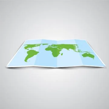 World map in 3D, vector. Stock Illustration
