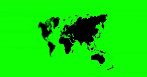 World Map 4K Animation With Depth Of Field Saved With Green Alpha Channel 스톡 동영상 73706510