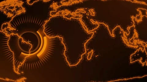 World map abstract background. Tv news b... | Stock Video | Pond5