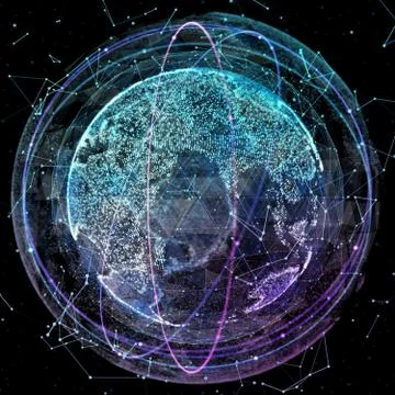 World map abstract concept Illustrazione stock