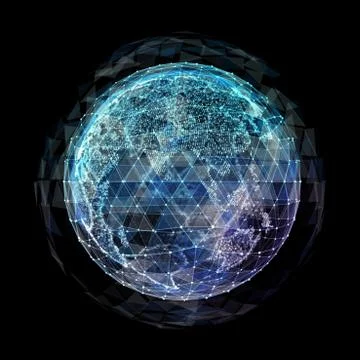 World map abstract concept Illustrazione stock