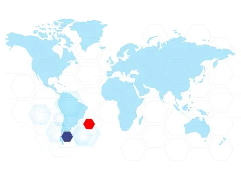 World map abstract technology vector background Illustrazione stock