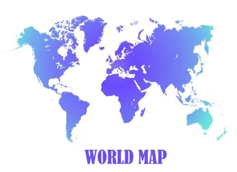 World map, all countries, white color vector Stock Illustration