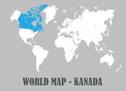World map, all countries, white color vector Stock Illustration
