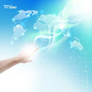 World map and bigdata. イラスト素材