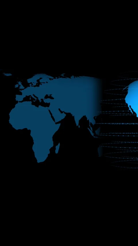 World map and globe with connected data lines. World map earth planet. Worl.. Stock Footage 345962574