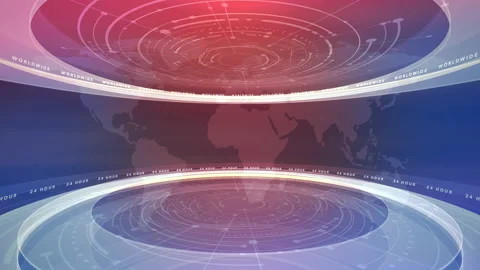World map and HUD elements in studio Stock Footage 196849038