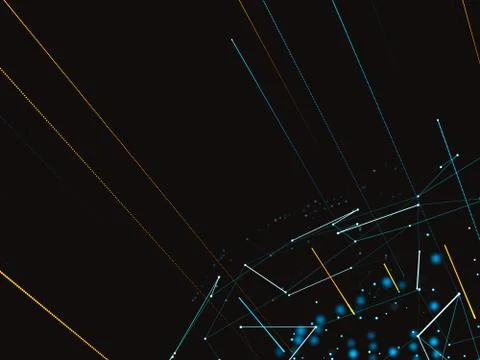 World map and lines connect to network Illustrazione stock