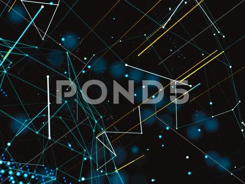 World map and lines connect to network Stock Illustration