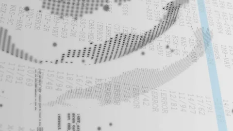 World map and programming code animation over white background with data points Stock Footage 313369957