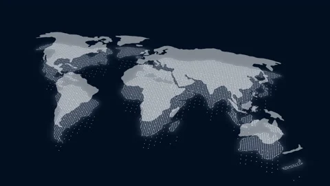 World map animated with locations icon a... | Stock Video | Pond5