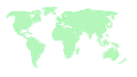 World map animated video, map | Stock Video | Pond5