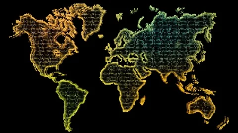 World Map. Animated World map with effec... | Stock Video | Pond5