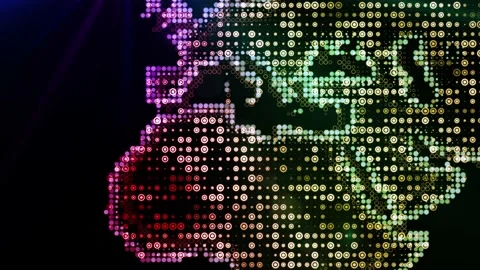 World Map. Animated World map with effects ray flare sun. Background for Video stock 141119914