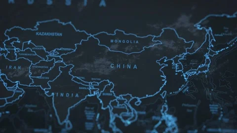 World map animation- Camera zooming in into China. Stock Footage 303980091
