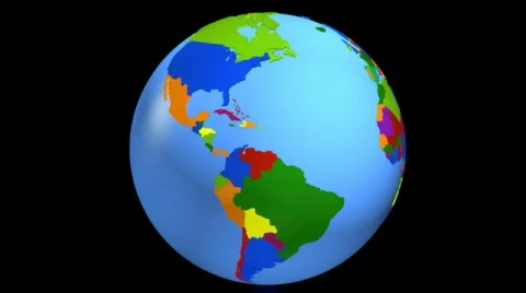 World map animation Stock Footage 596552