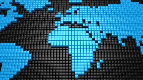 World Map Animation Stock Footage 74367248