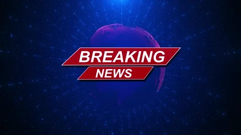 World map animation futuristic background for news report and breaking news Video stock 312861720