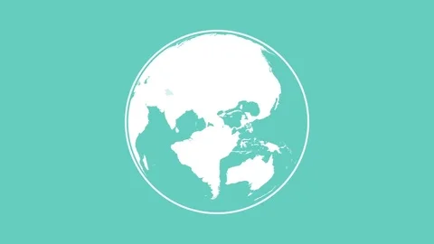 World Map Animation Graphic Stock Footage 75847145