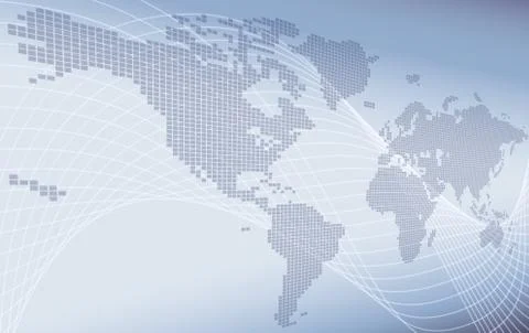 World Map Background Concept Stock Illustration