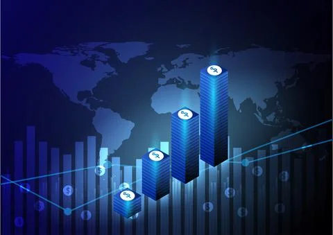 World map background. Global  trend vector illustration. Stock Illustration