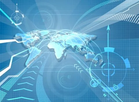 World Map Background Stock Illustration